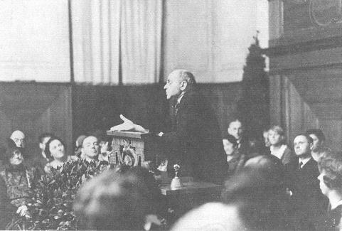 Adler Lecturing in Berlin